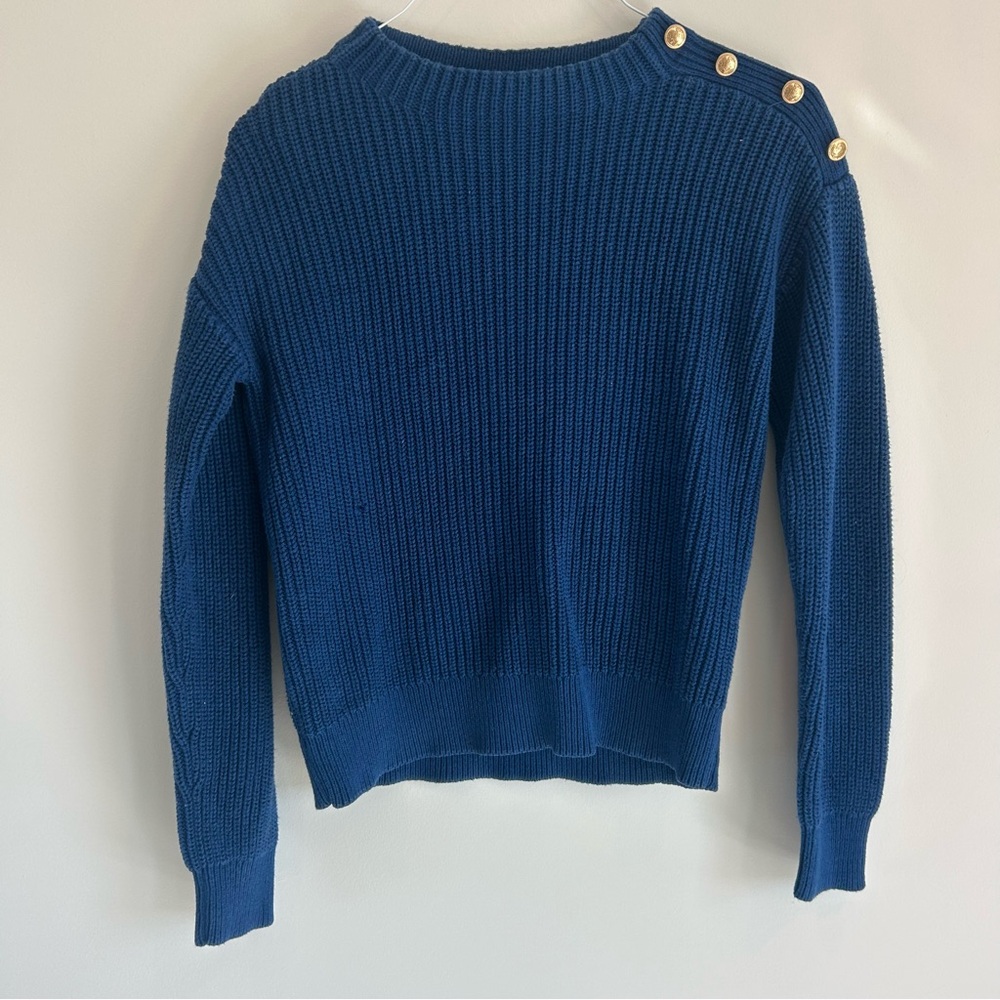 Ann Taylor Factory Blue Knit Top